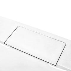 Schulte receveur de douche 80 x 80 x 3,2 cm, blanc effet pierre ultra légers, rectangulaire, extra plat à poser ou à encastrer, bac à douche 4