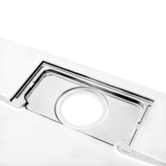 Schulte receveur de douche 90 x 90 x 3,2 cm, blanc effet pierre ultra légers, rectangulaire, extra plat à poser ou à encastrer, bac à douche 3