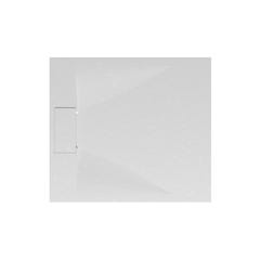 Schulte receveur de douche 90 x 100 x 3,2cm, blanc effet pierre ultra légers, rectangulaire, extra plat à poser ou à encastrer, bac à douche 1
