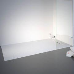 Schulte receveur de douche 90 x 160 x 3,2cm, blanc effet pierre ultra légers, rectangulaire, extra plat à poser ou à encastrer, bac à douche 0