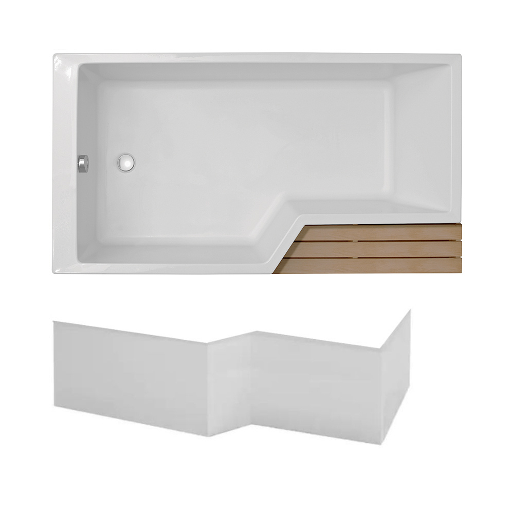 Baignoire bain douche JACOB DELAFON compacte Neo + tablier de baignoire 180x90 gauche 0