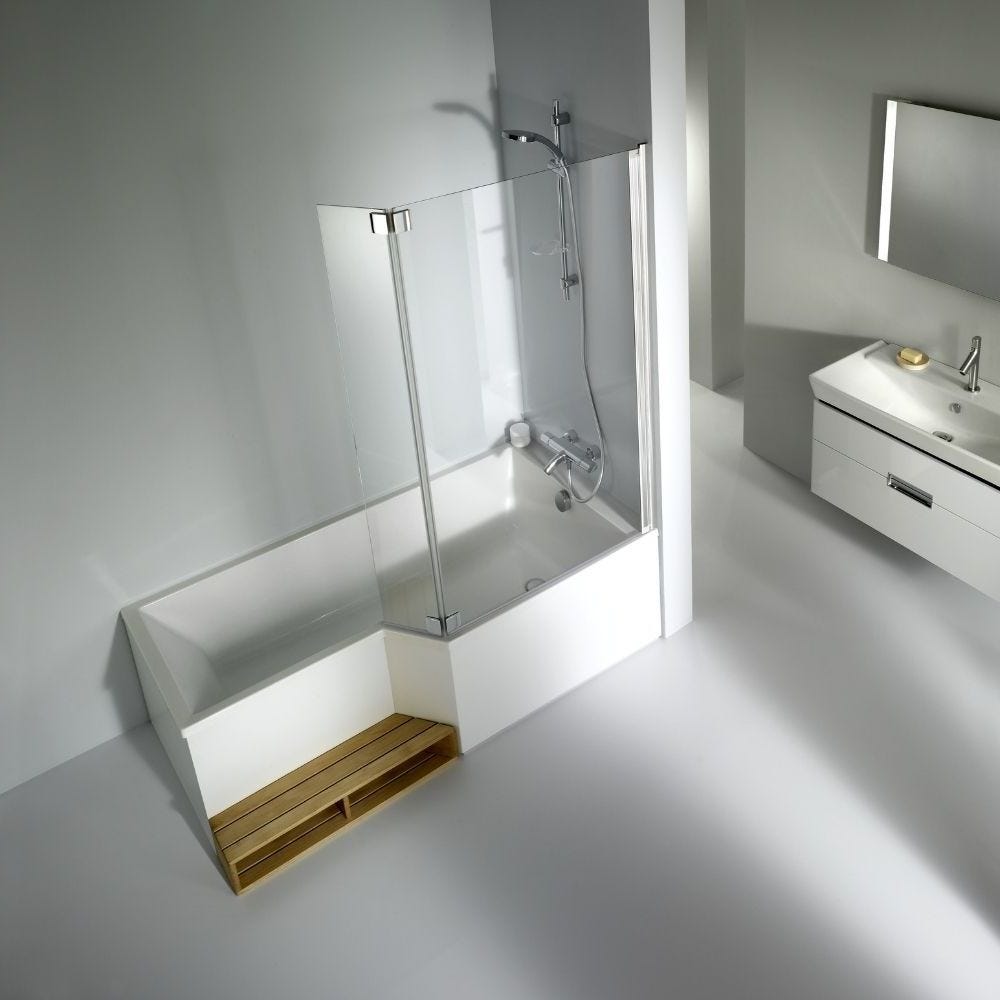 Baignoire bain douche JACOB DELAFON compacte Neo + tablier de baignoire | 160 x 90 version droite 8