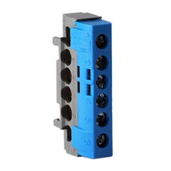 Legrand 004815 - Bornier De Répartition Ip2x Neutre - 1 Connexion 10 À 35mm² - Bleu - L.62mm