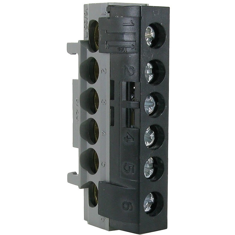 Legrand 004816 - Bornier De Répartition Ip2x Phase - 1 Connexion 10 À 35mm² - Noir - L.62mm
