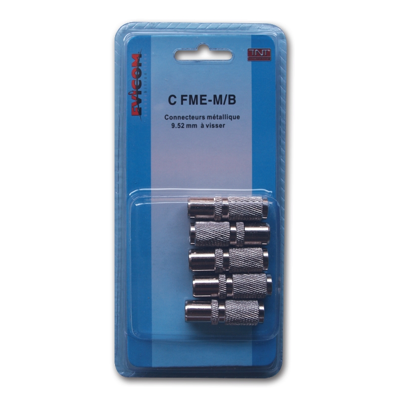 Evicom Cfme-m/b - 5 X Connecteurs Métallique 9.52 Mm À Visser