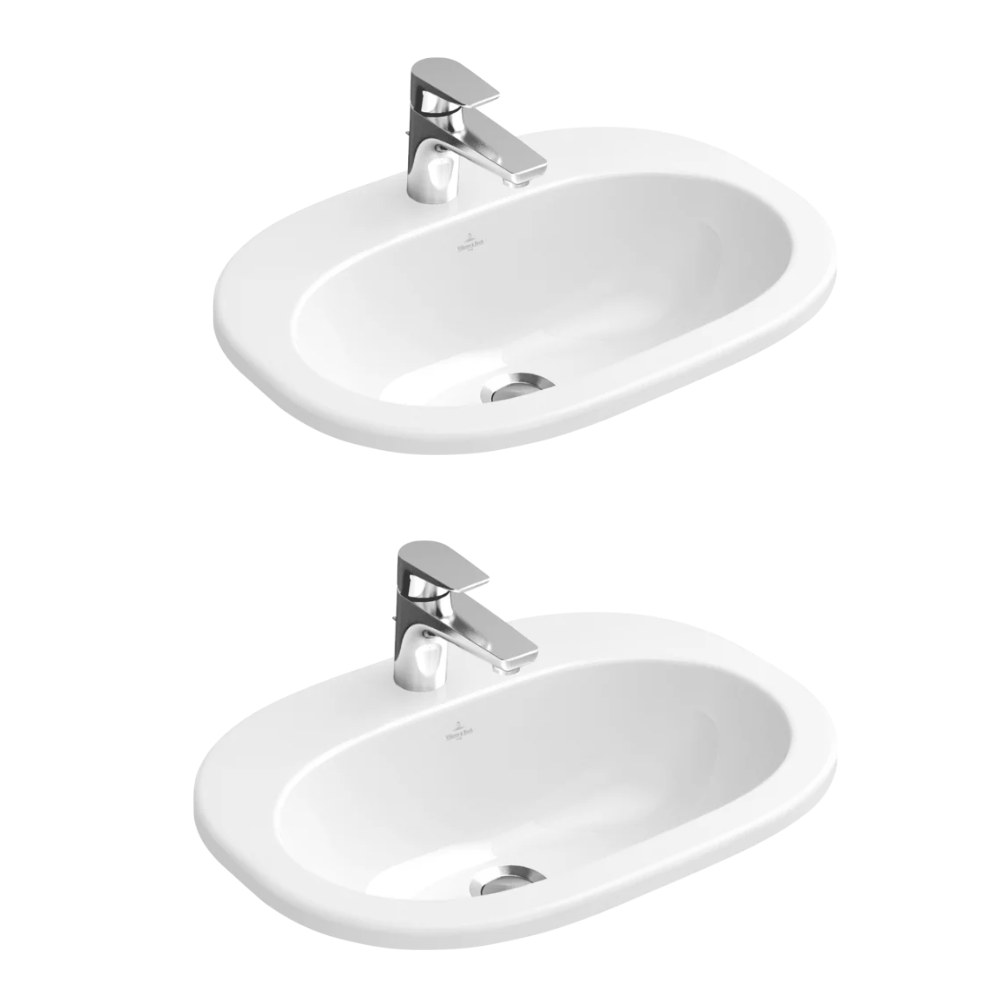 IDEAL STANDARD Lot de deux vasques à encastrer VILLEROY ET BOCH O.Novo Blanc