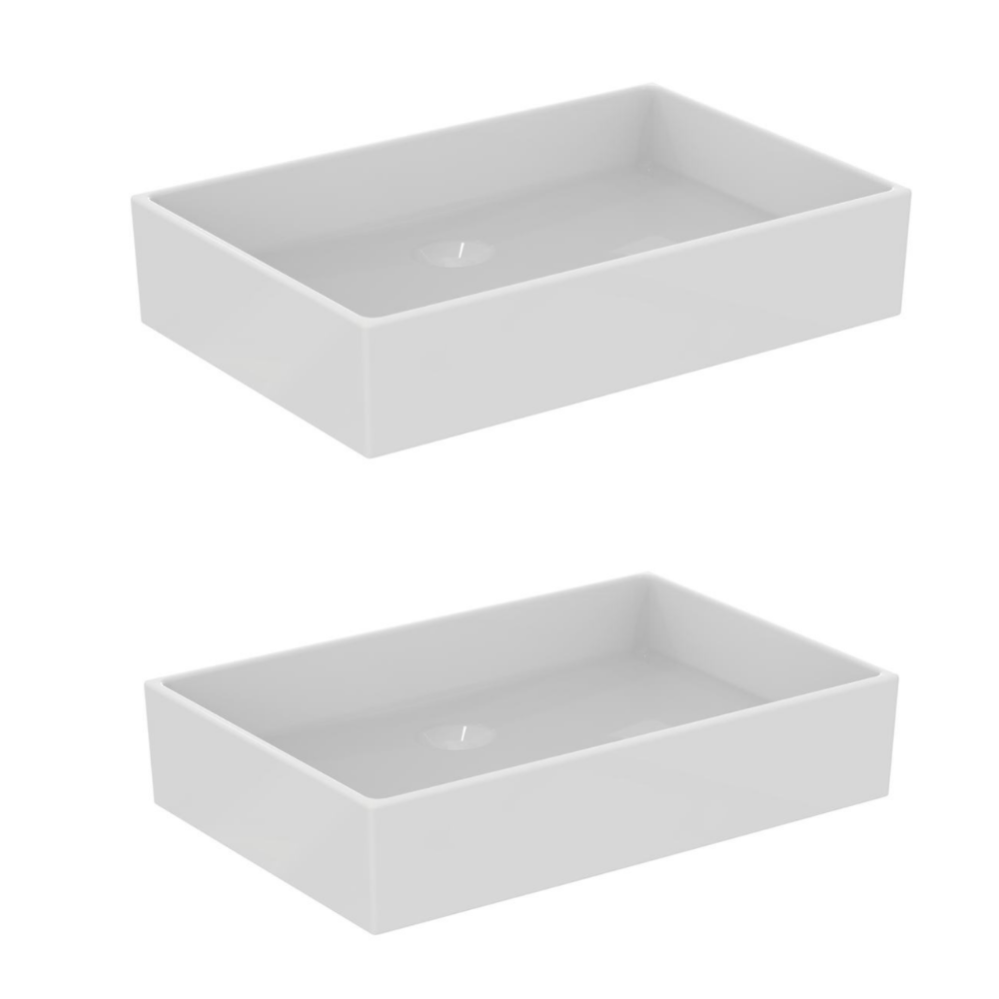 IDEAL STANDARD Lot de deux vasques à poser 60x40 Extra sans trop plein blanc