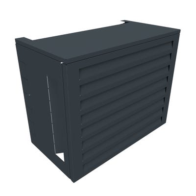 Cache climatisation design avec mousse acoustique intégrée | H. 113 x L. 110 x P. 64 cm | Aluminium Thermolaqué