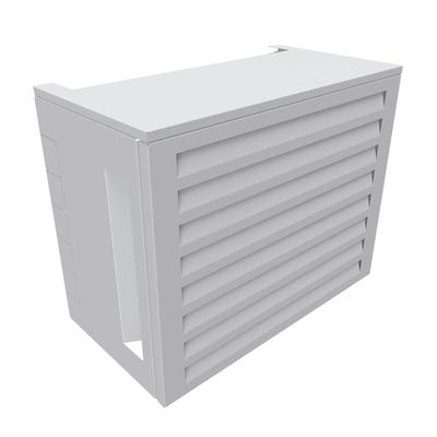 Cache climatisation design avec mousse acoustique intégrée | H. 113 x L. 110 x P. 64 cm | Aluminium Thermolaqué