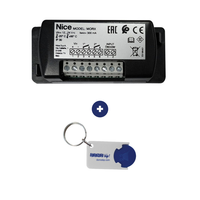 Décodeur Nice MORX + 1 porte-clés Domobip offert