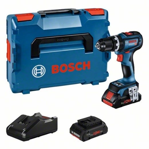 Bosch Professional GSB 18V-90 C -Perceuse-visseuse à percussion sans fil + 2 batteries, + chargeur, + mallette 6