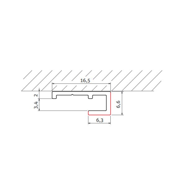 Profilé de finition extérieure pour panneaux VIPANEL H2.55M - Profile de finition exterieure pour panneaux VIPANEL H2.55M argent mat 1