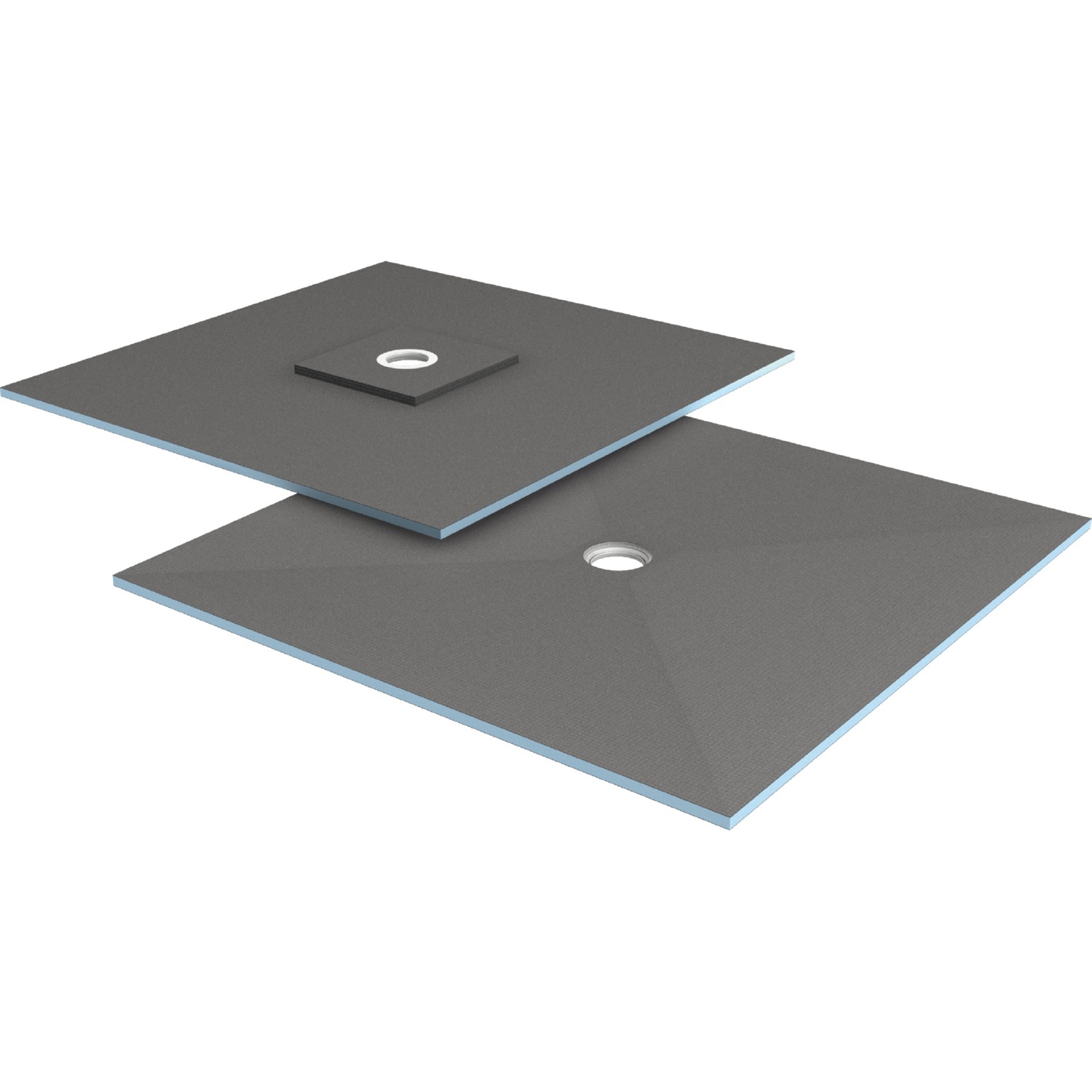 wedi Fundo Ligno receveur, écoulement centré 1500x1500x20/41mm