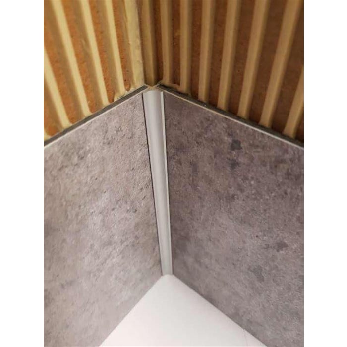 Profilés d'angle pour finition de panneaux muraux - Profilés d'angle intérieur 90° - Aluminium - Hauteur : 2500 mm - Épaisseur : 3 mm 0