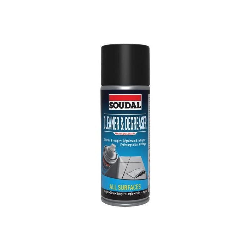 Cleaner & Degreaser - Dégraissant et nettoyant à séchage rapide - Soudal - Spray 400 ml 0