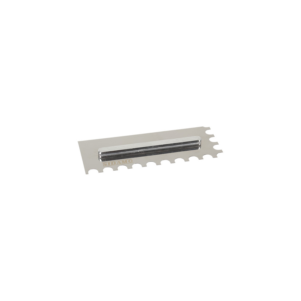Lame de rechange de platoir Inox 280 X 115 mm Denture en demi-lune R 10 mm