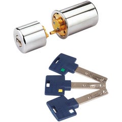 Cylindre rond chromé - 29 x 48 mm - Interactive + - Mul-T-lock 0