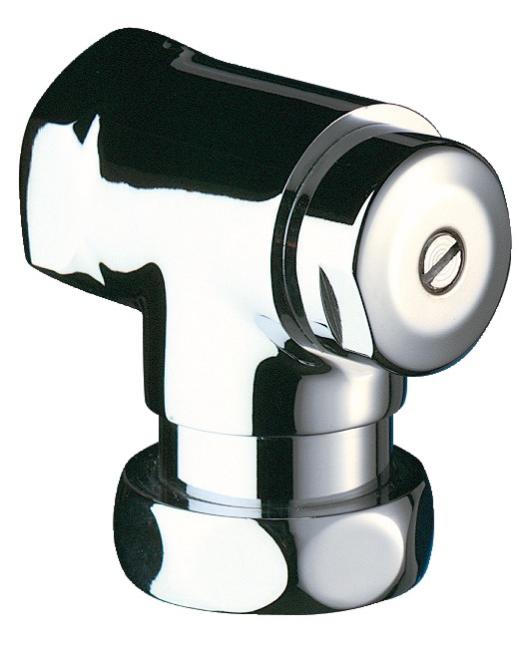 Robinet arrêt équerre TEMPOCHASSE F1'' F1''1/4 chromé - DELABIE - 765000