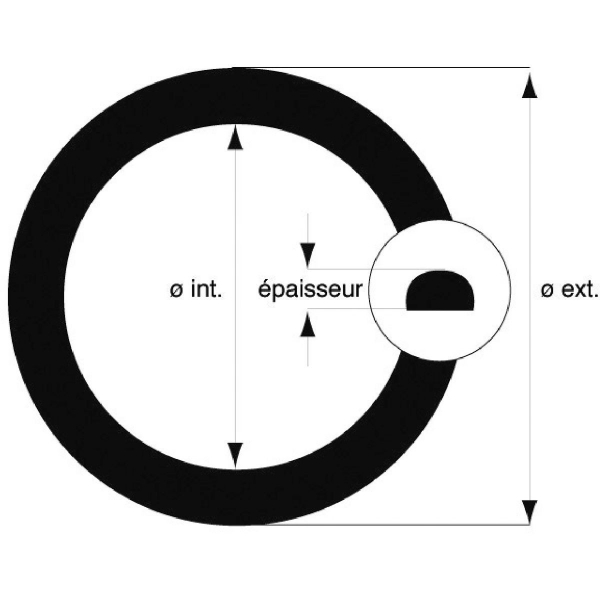 Joint de dessous de bonde - Ø 82 mm - Valentin