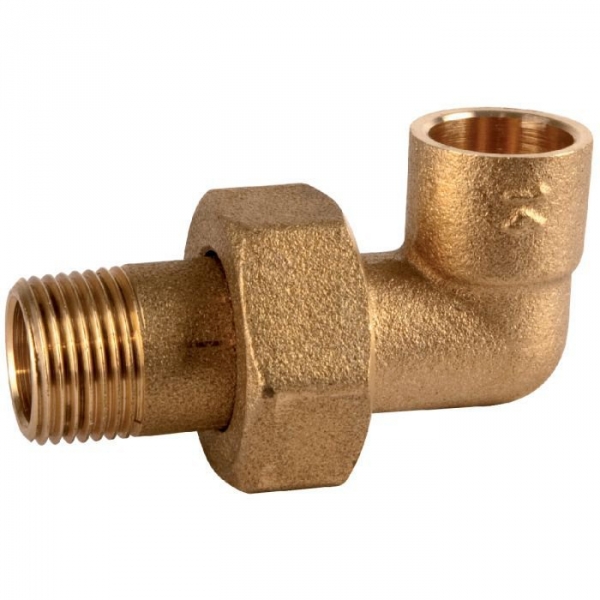 Raccord union laiton coudé 90° à souder - M 1/2' - Ø 16 mm - 98GCU - Thermador