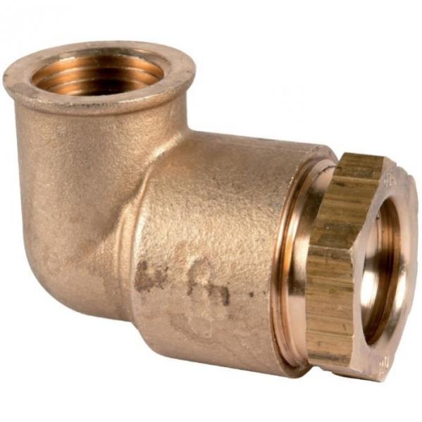Raccord PE coudé 90° à serrage - F 3/4' - Ø 25 mm - Rexuo - Huot