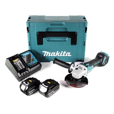 Makita DGA 511 RMJ Meuleuse d'angle sans fil 18V 125mm Brushless + 2x  Batteries 4,0Ah + Chargeur + Coffret Makpac ❘ Bricoman