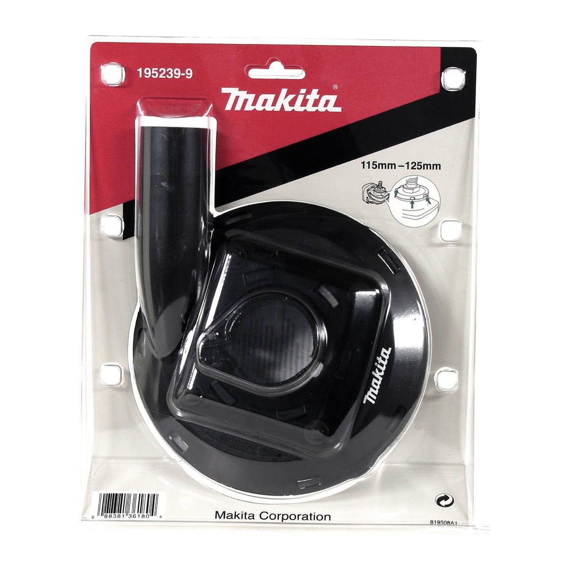 Makita Capot de protection 125 mm pour Aspirateur Makita DGA ( 195239-9 ) 0
