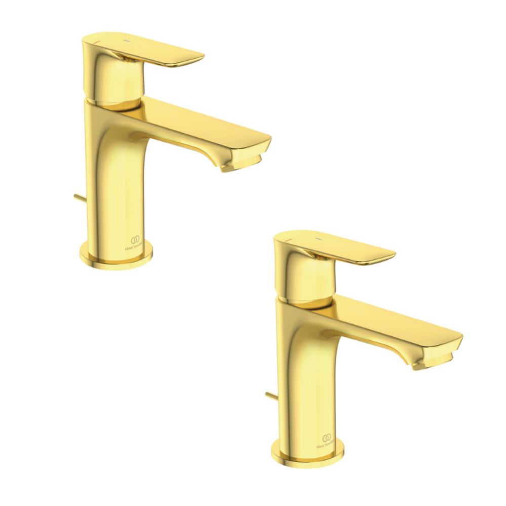 IDEAL STANDARD Mitigeur lavabo Connect Air avec tirette et vidage Or