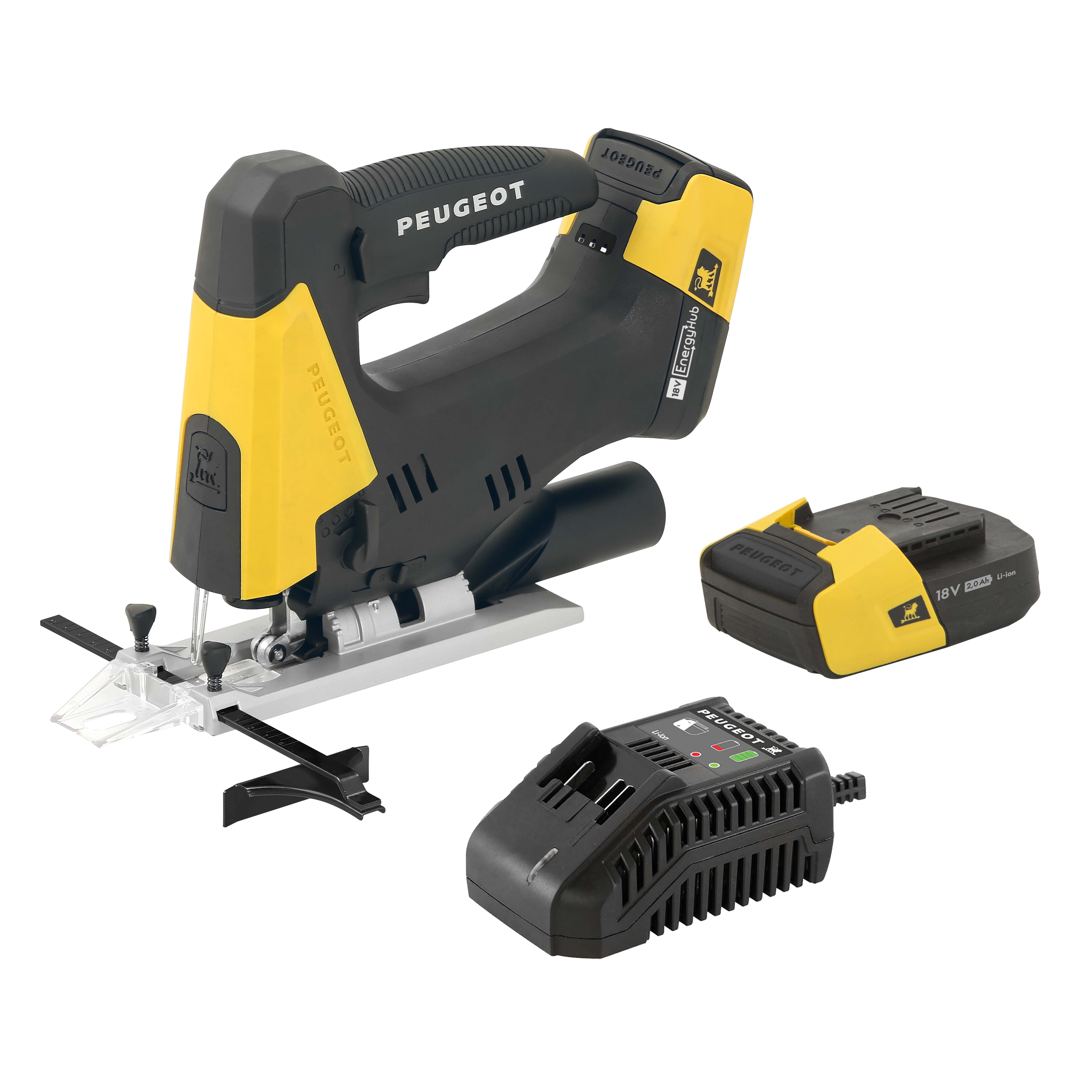 Scie sauteuse 18V capacité bois 100mm acier 10mm, système de fixation de lame universel (T,U,L)