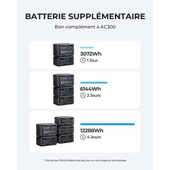 Batterie d'Extension BLUETTI B300,3072Wh LiFePO4 Batterie de Secours pour Générateur Solaire AC300/AC500/AC200MAX/AC200P/EP500Pro,pour Maison,Viajes 1