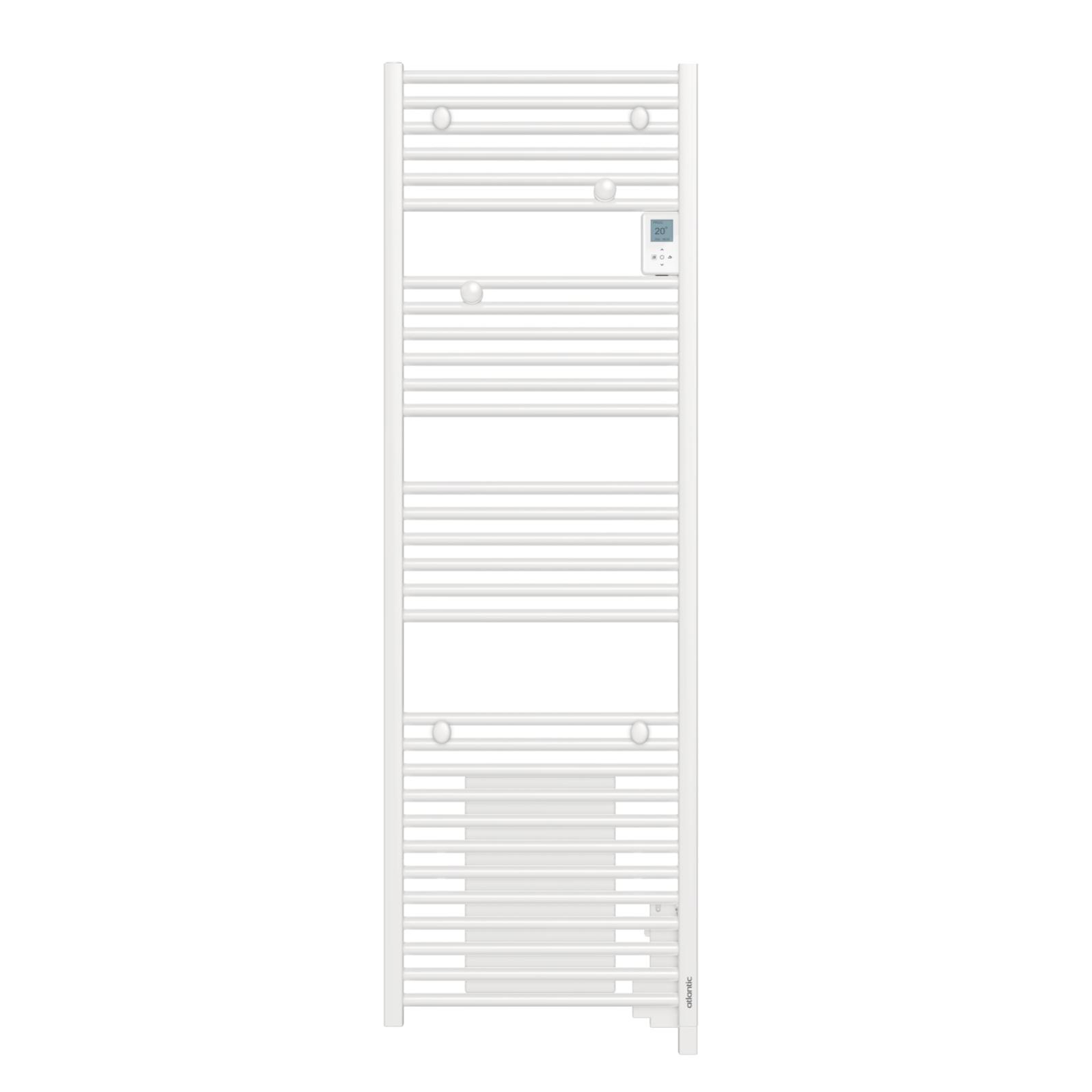 Radiateur sèche-serviettes DORIS Digital étroit ventilo 1500W blanc - ATLANTIC - 851138