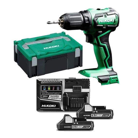 Perceuse-visseuse 18V 55Nm + 2 batteries 3Ah + chargeur + coffret HITCASE - HIKOKI - DS18DDWQZ
