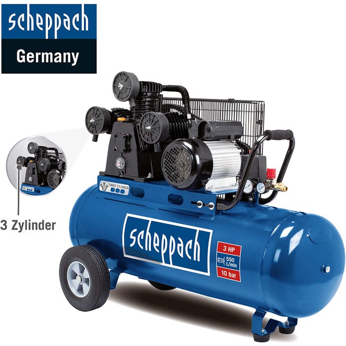 Compresseur 100 litres HC550TC 230V - Scheppach 1