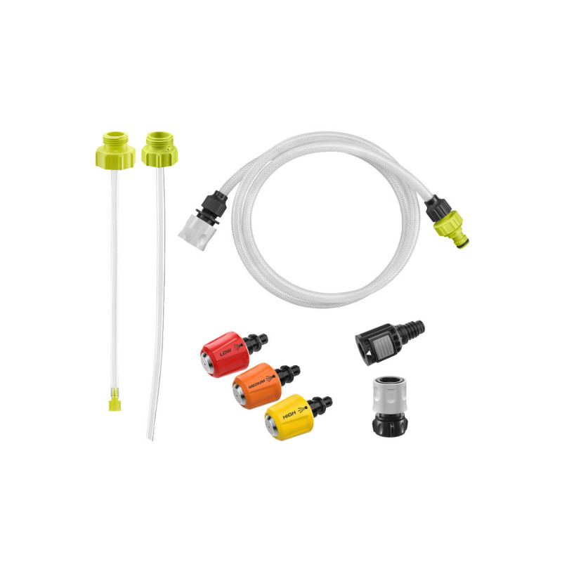 Lot d'accessoires pour pistolets haute pression RYOBI - Buses de brumisation EZClean - Adaptateur de bouteille 2L - Adaptateur large - RAC754