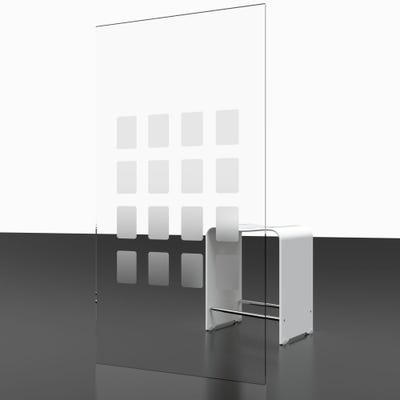 Schulte porte de douche pivotante + paroi de retour fixe, 90 x 192 cm, verre 5 mm transparent anticalcaire, sérigraphie Cubic, profilé alu-argenté