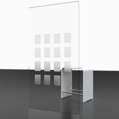 Schulte porte de douche pivotante, 90 x 192 cm, verre 5 mm anticalcaire, sérigraphie Cubic, style industriel, profilé aspect chromé 1