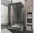 Schulte cabine de douche intégrale 85 x 115 x 215 cm, cabine de douche complète hydromassante, porte coulissante, jets de massage, noir