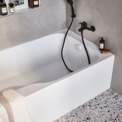 Tablier frontal JACOB DELAFON baignoire rectangulaire + pare bain | Installation en niche, blanc mat 1