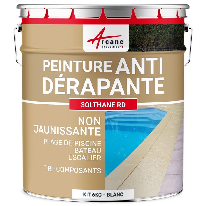 Peinture antidérapante pour sol extérieur - SOLTHANE RD Blanc - 30 kgARCANE INDUSTRIES 0