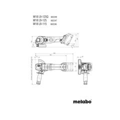 Meuleuse d'angle 18V Ø125mm (2x5,2 Ah) W 18 L 9-125 QUICK - METABO 602249650 2