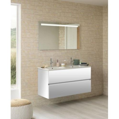 Meuble double vasque NOLITA Blanc Brillant