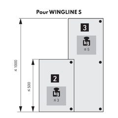 Kit de charnières centrales pour portes pliantes - Fixation : A enfoncer - Quantité : Set de 2 - HETTICH 1