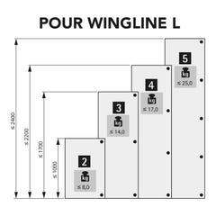 Kit de charnières centrales pour portes pliantes - Fixation : A enfoncer - Quantité : Set de 3 - HETTICH 2