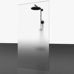 Schulte paroi de douche fixe à l'italienne, 100 x 200 cm, verre 6 mm transparent, Walk In, profilé aspect chromé à clipser, verre brume 4