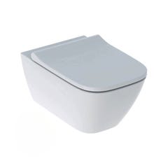 Pack WC Bati-support Geberit Duofix + WC sans bride Geberit Smyle + Abattant softclose + Plaque blanche (SmyleGeb1) 1