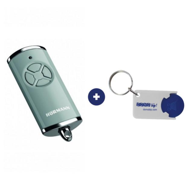 Télécommande HÖRMANN HSE 4 BS gris classique + 1 porte-clés Domobip
