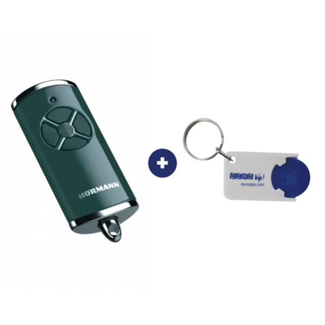 Télécommande HÖRMANN HSE 4 BS gris anthracite + 1 porte-clés Domobip
