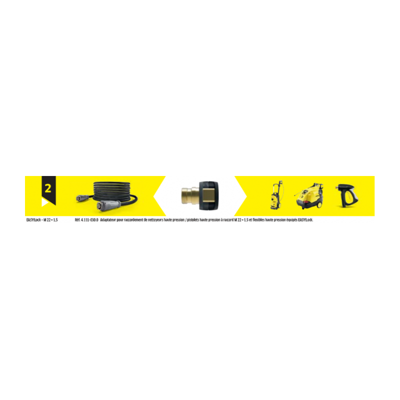 Adaptateur raccord 2 Easy Lock M22x1,5mm - KARCHER - 41110300 1