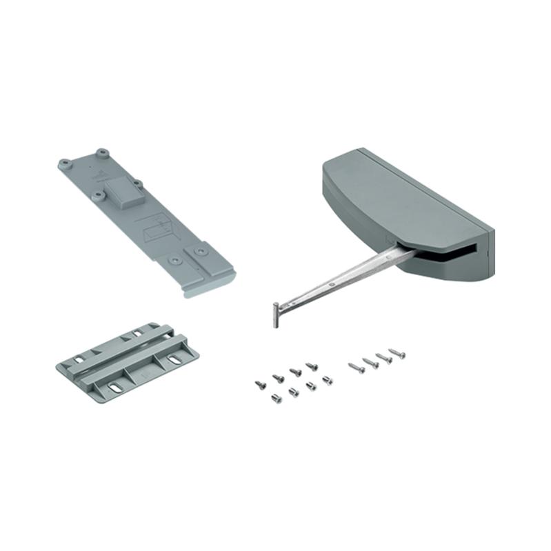 Kit de base push to move pour porte pliante - Côté de ferrage : Gauche - Charge : 5 kg - Décor : Gris - Pour porte larg