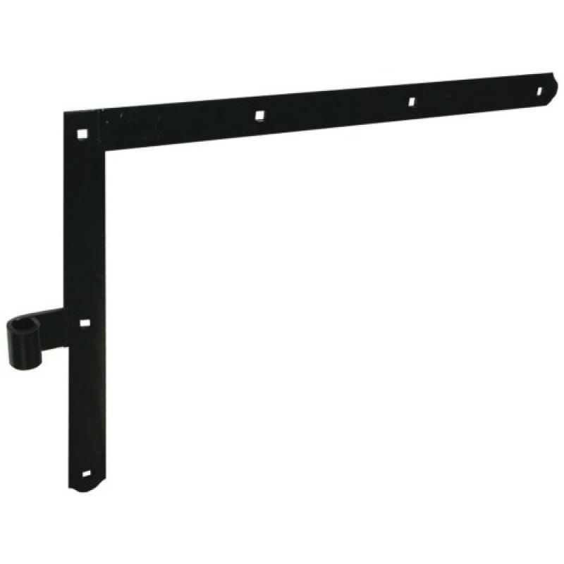 Paire d'équerres de volet festonnées droite et gauche D14 35 x 500 mm en acier phorétique noir